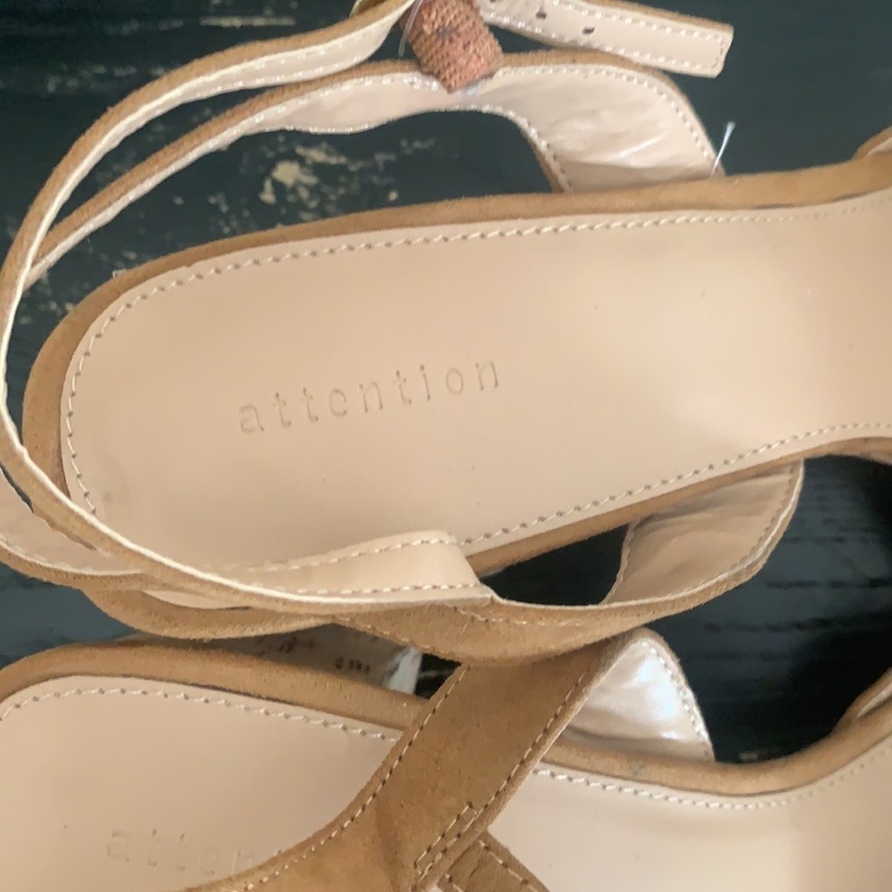 attention Women's Cork Heel Sandal Size 10 - Picture 10 of 12